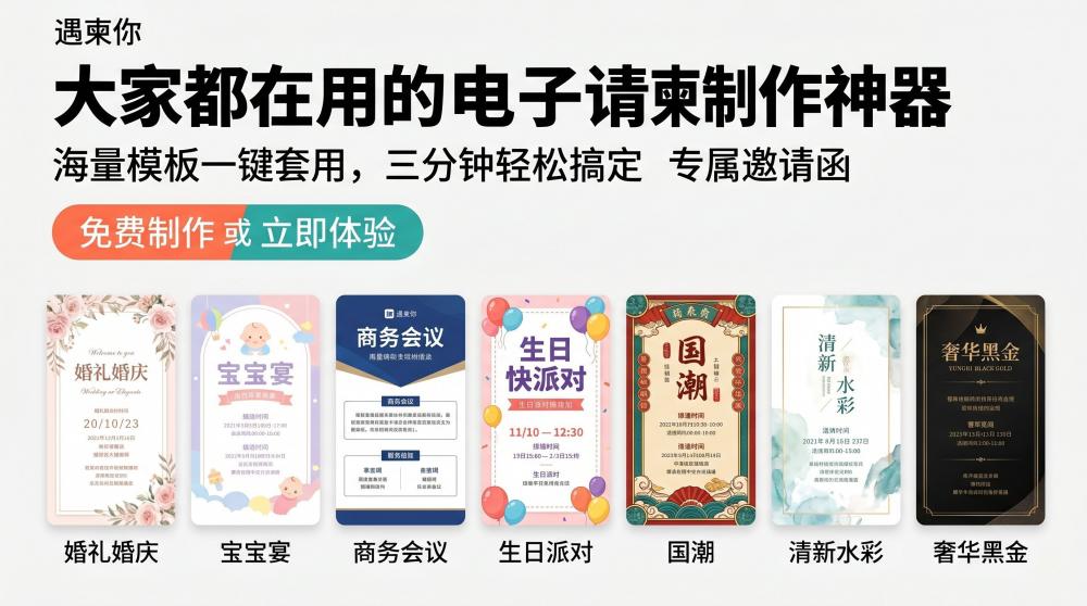 排面拉满不踩雷！七十大寿电子请柬模板直接抄，庄重又省心